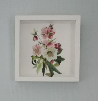 Original Pen/Ink/Watercolour of a Christmas Rose